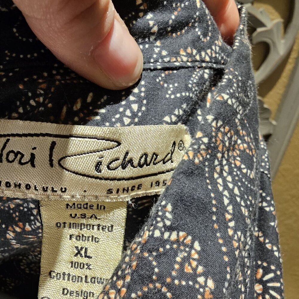 Tori Richard Men's XL Acid Black Paisley Short Sleeve Psycho Classy Hawaiian - Picture 7 of 8